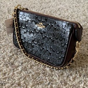 Black/oxblood small Coach purse